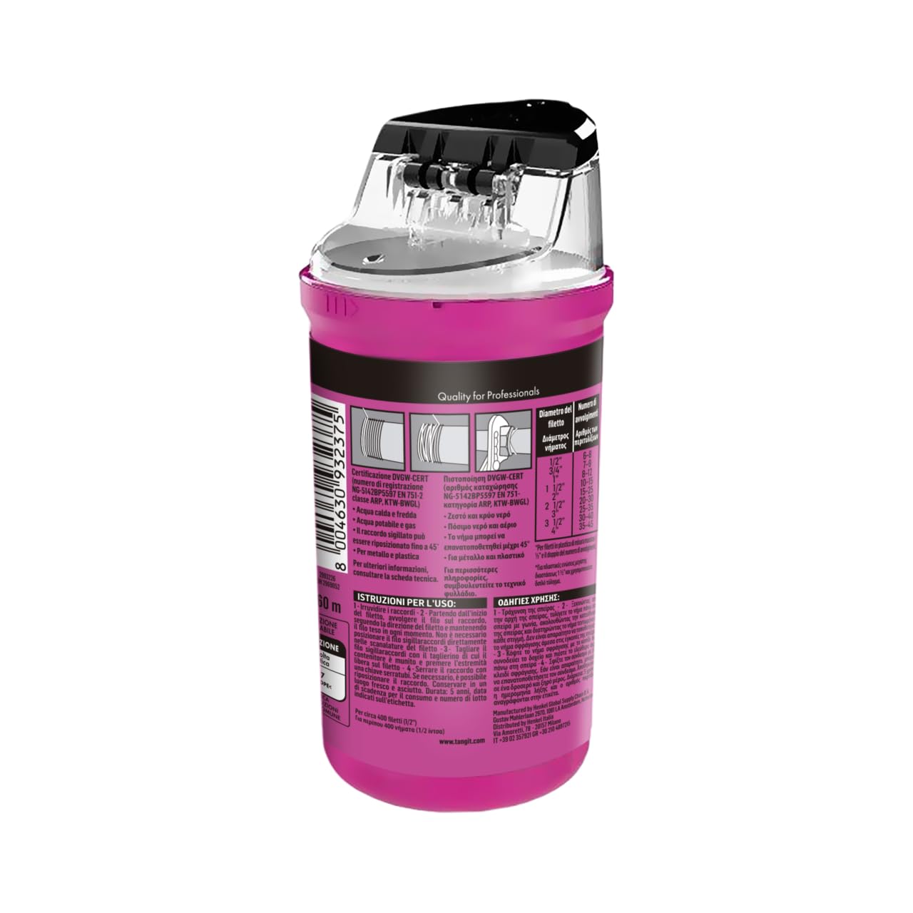 Tangit 3269710 Hilo sellador Uni-Lock para empalmes, Transparente, 1 x 160m (Paquete de 5)