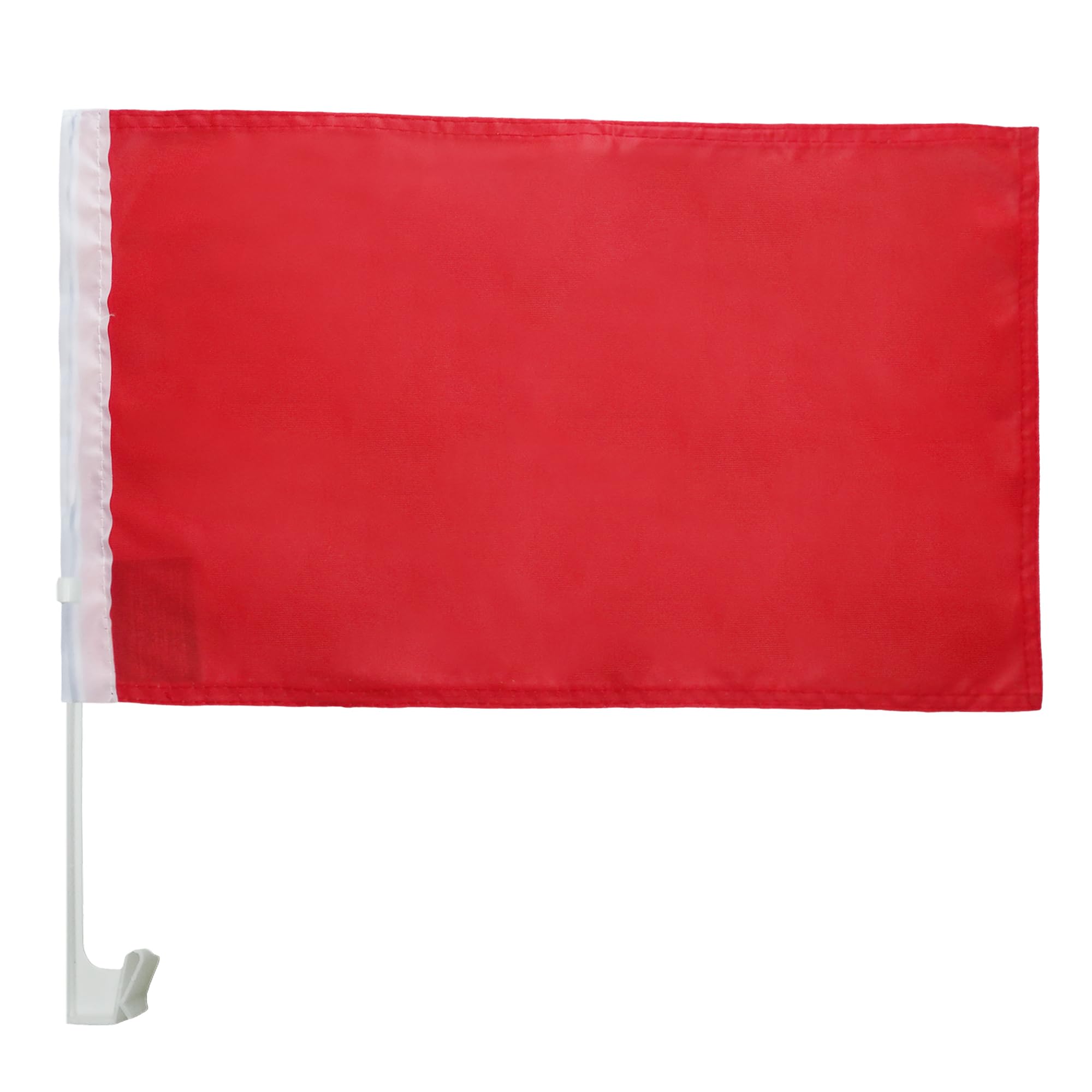 Plain Red Car Flag 18'' x 12'' - Solid - Color Car flags 30 x 45cm - Banner 18x12 INCHES PLASTIC STICK - AZ FLAG