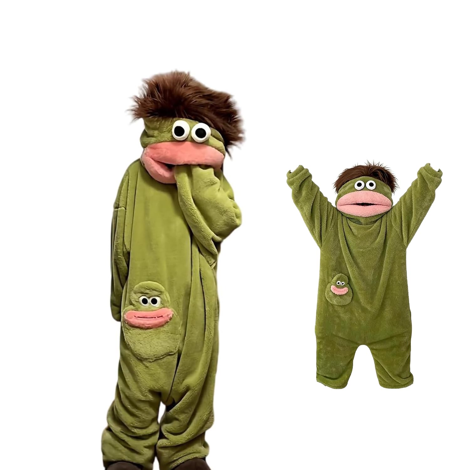 Onesie Pijama de vellón Gracioso para Talla S/M/L/XL, Mono Suave y cálido con Capucha & Bolsillos, Ropa de Estar por casa acogedora para el sofá