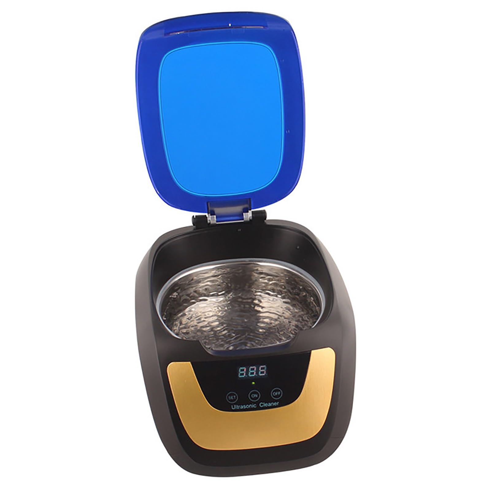 PAHION Limpiador Ultrasónico Digital Limpiador Ultrasónico Portátil Pequeño Automático Baño Ultrasónico De Acero Inoxidable Usos Domésticos para Dentaduras Postizas Frascos Limpieza De Joyas 750Ml