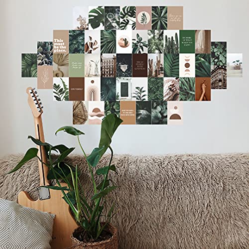 Image of Botanical Wall Art, 50pcs Botanical Wall Decor Aesthetic Pictures, Photo Collage Kit for Wall Aesthetic, Plant Pictures Wall Art, Floral Prints