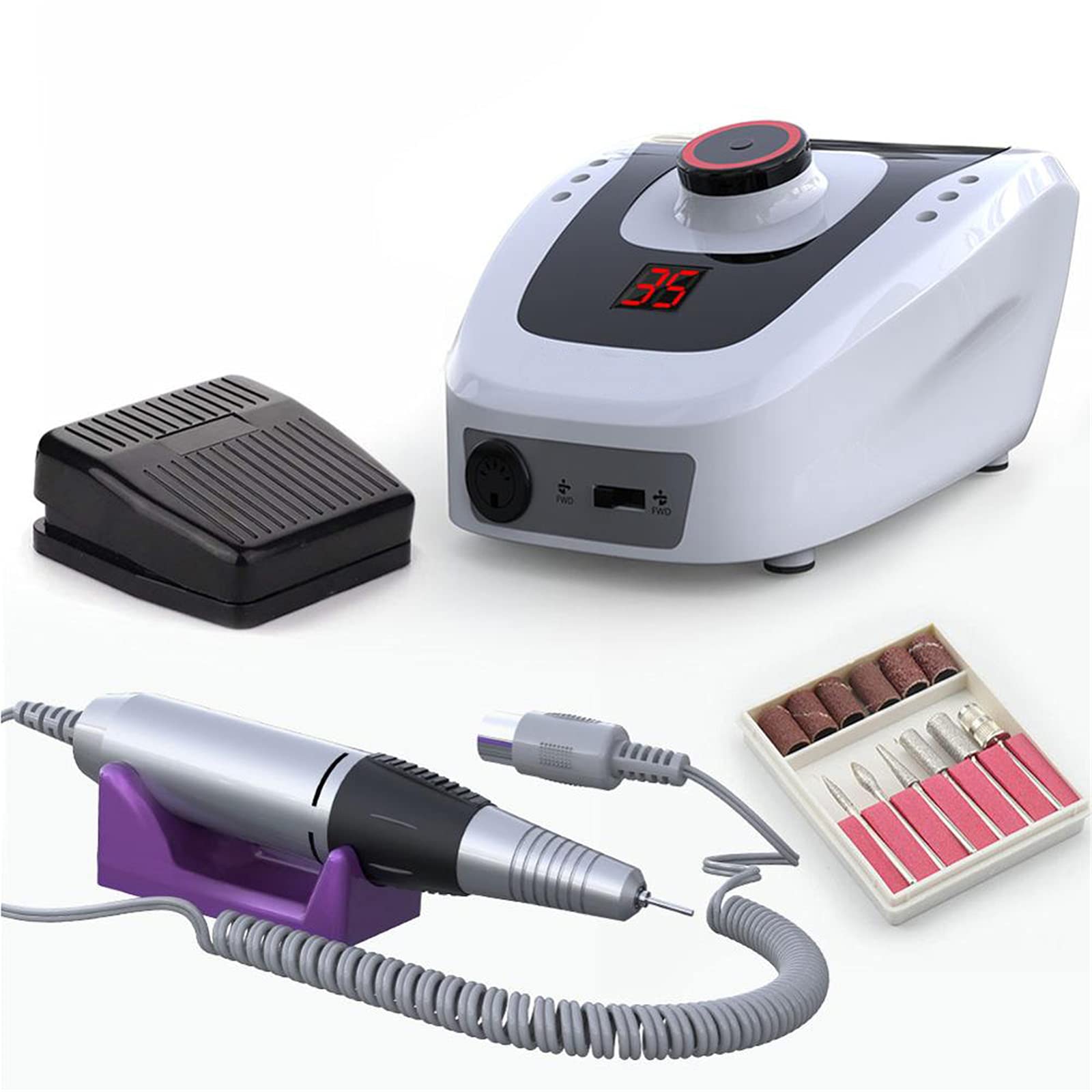Elektryczny wiertarka do paznokci 35000 rpm manicure frezarka frezarka do manicure akcesoria pedicure narzędzie