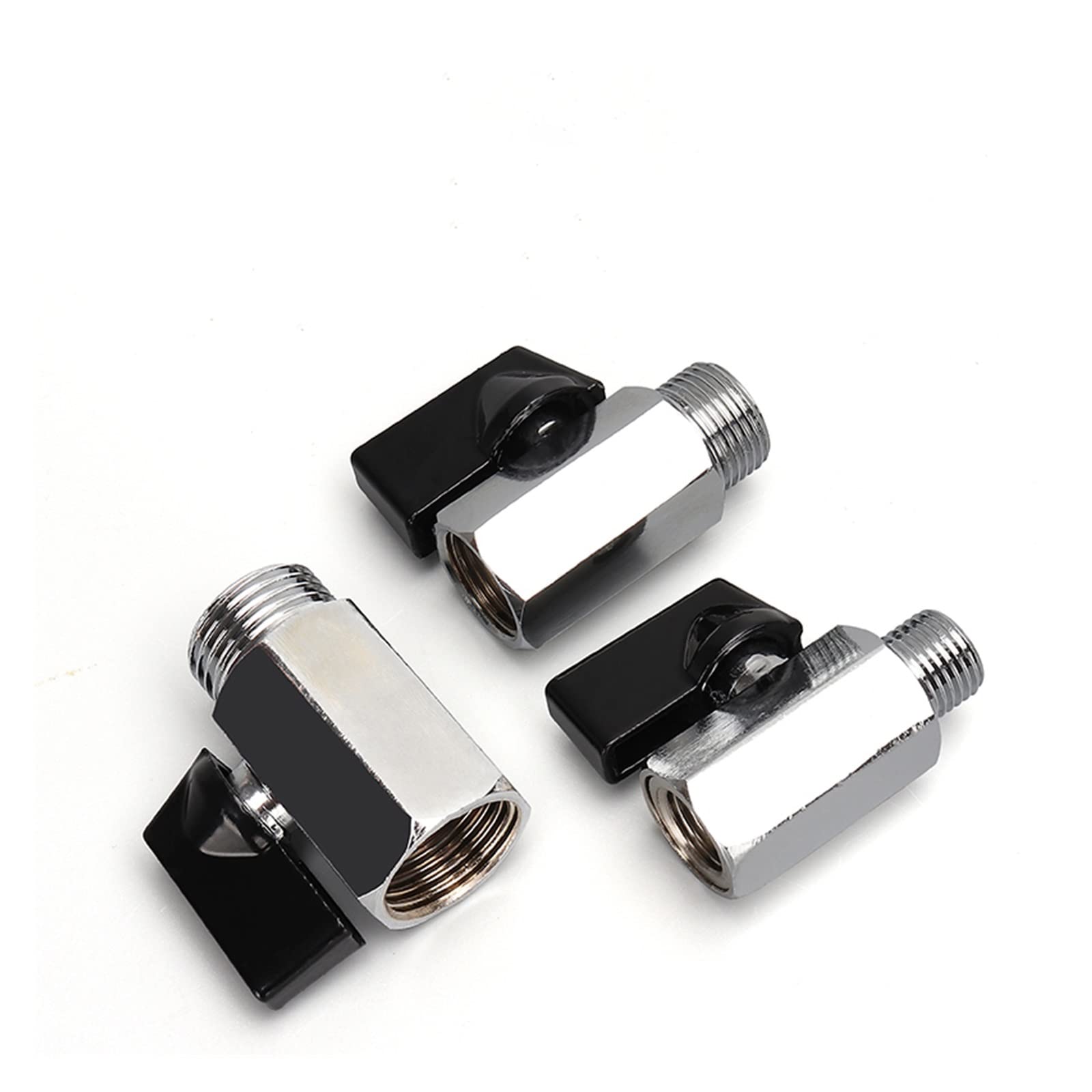 DLTBYWAQZ Brass Ball Valve 1/8" 1/4" 3/8" 1/2" BSP Threaded Mini Male To Female Air Compressor Water Gas Oil Shut Off(Female To Female,0.5 Inch)
