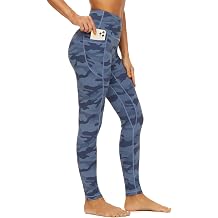 iniber High Waisted Yoga Pants with Pockets for Women 4-Way Stretch Soft Running Workout Leggings Athletic Yoga Pants