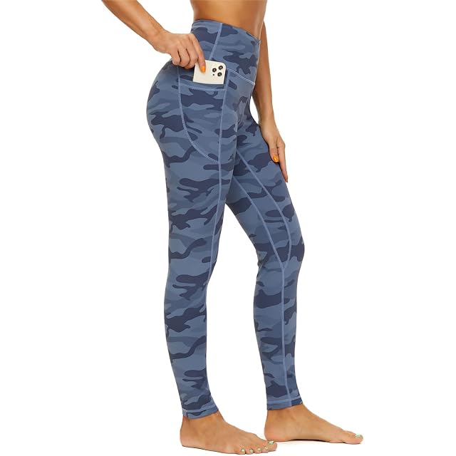ccko High Waisted Leggings for Women with Pockets Womens Yoga Pants Stretch Workout Leggings Tummy Control
