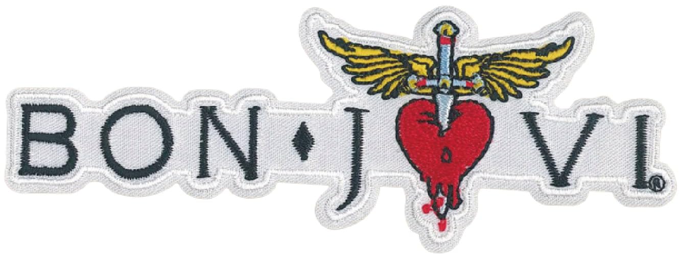 C&D Visionary Bon Jovi Logo Patch, Red, White, Yellow