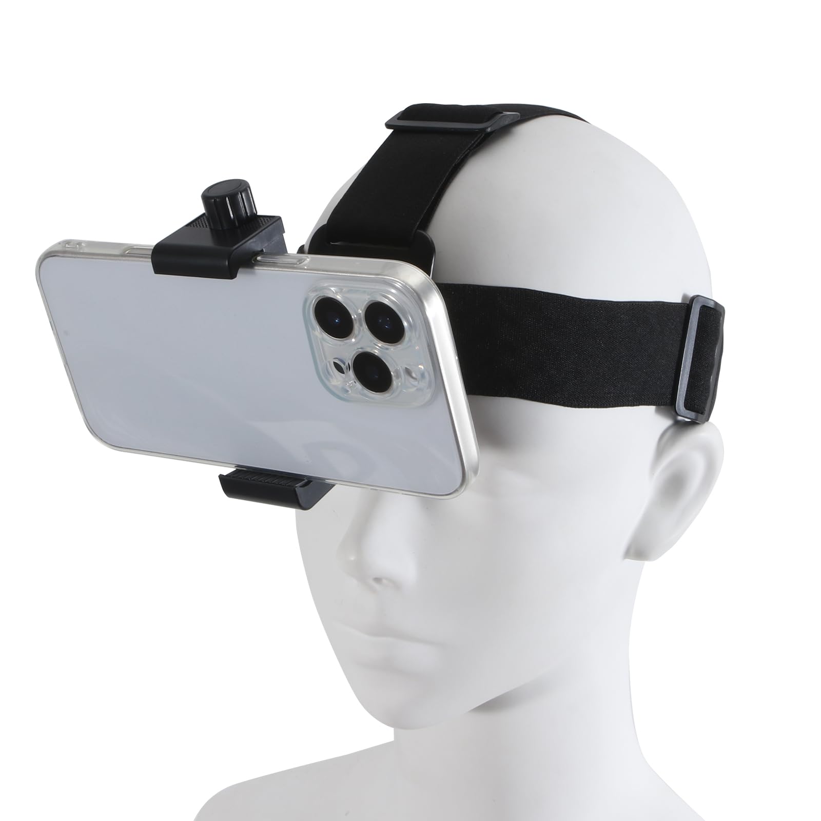Head Mounted Mobile Phone Holder for POV Recording, Adjustable Headband Smartphone Clip for Reels, Outdoor Live Streaming, Video Tutorials & Creator Filming-picture-20