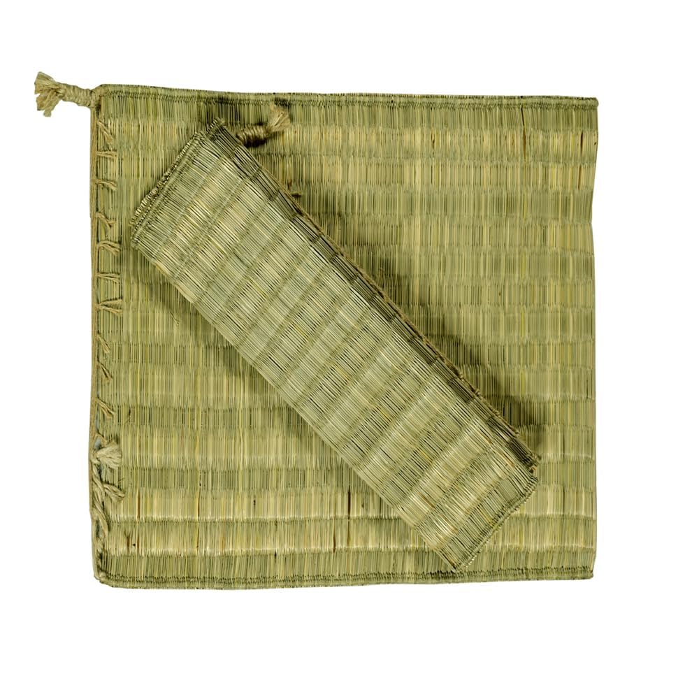SMARTNCOOL Pooja Mat for Sitting Made by Kusha Grass,Madurkathi Aasana 24X24 Inches Square Shape & Holy Alternative to Velvet Puja Aasan (2)-image-27