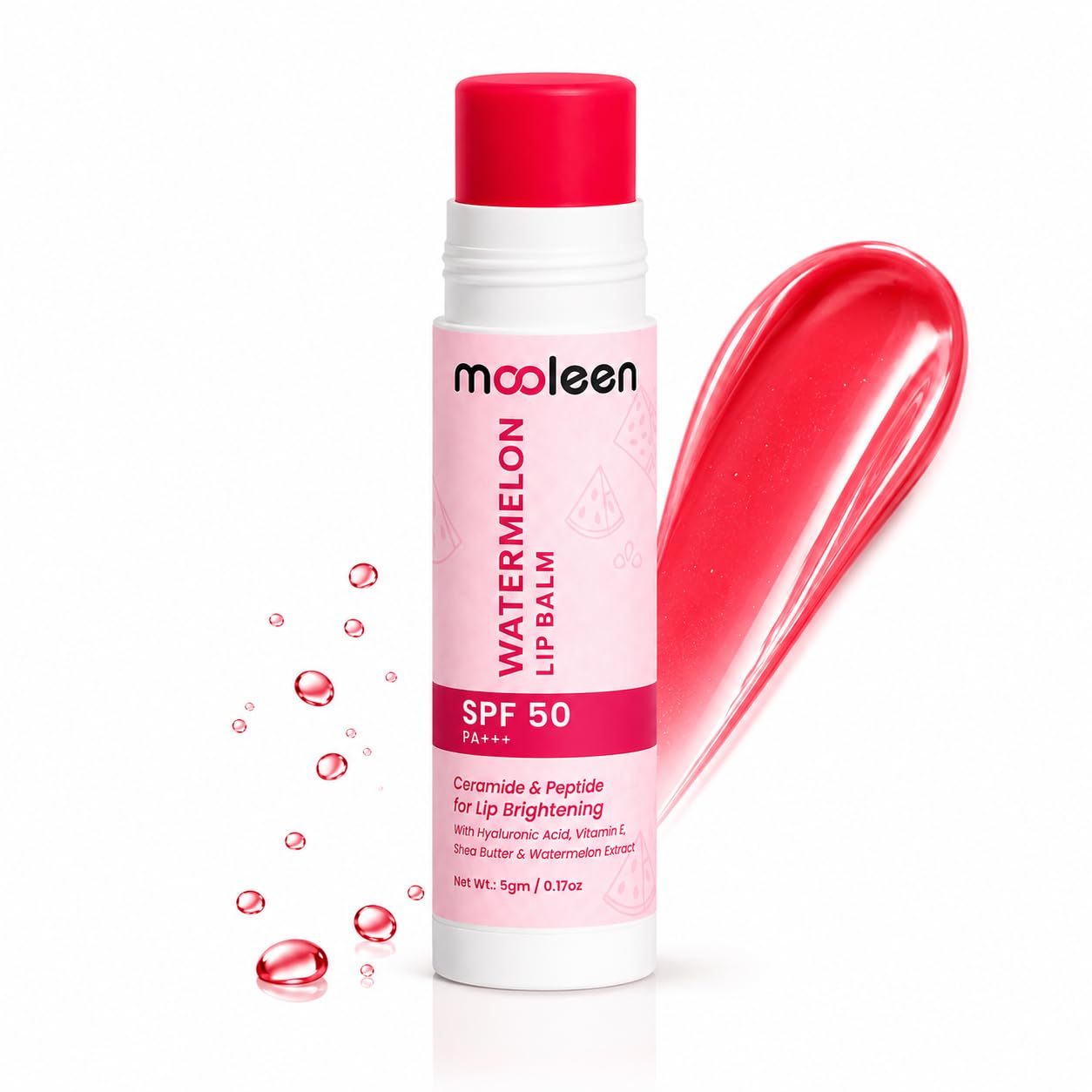 Watermelon Lip Balm with SPF 50 PA+++, Ceramide & Niacinamide for Lip Brightening, Kojic Acid, Alpha Arbutin, Vitamin E Oil, 5gm-image-44