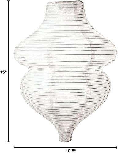 Miniatura 2 de Luna Bazaar Beehive - Pantalla de lámpara de papel con diseño de colmena (10.5 x 15 pulgadas, blanco) - para bodas, fiestas y decoración del hogar