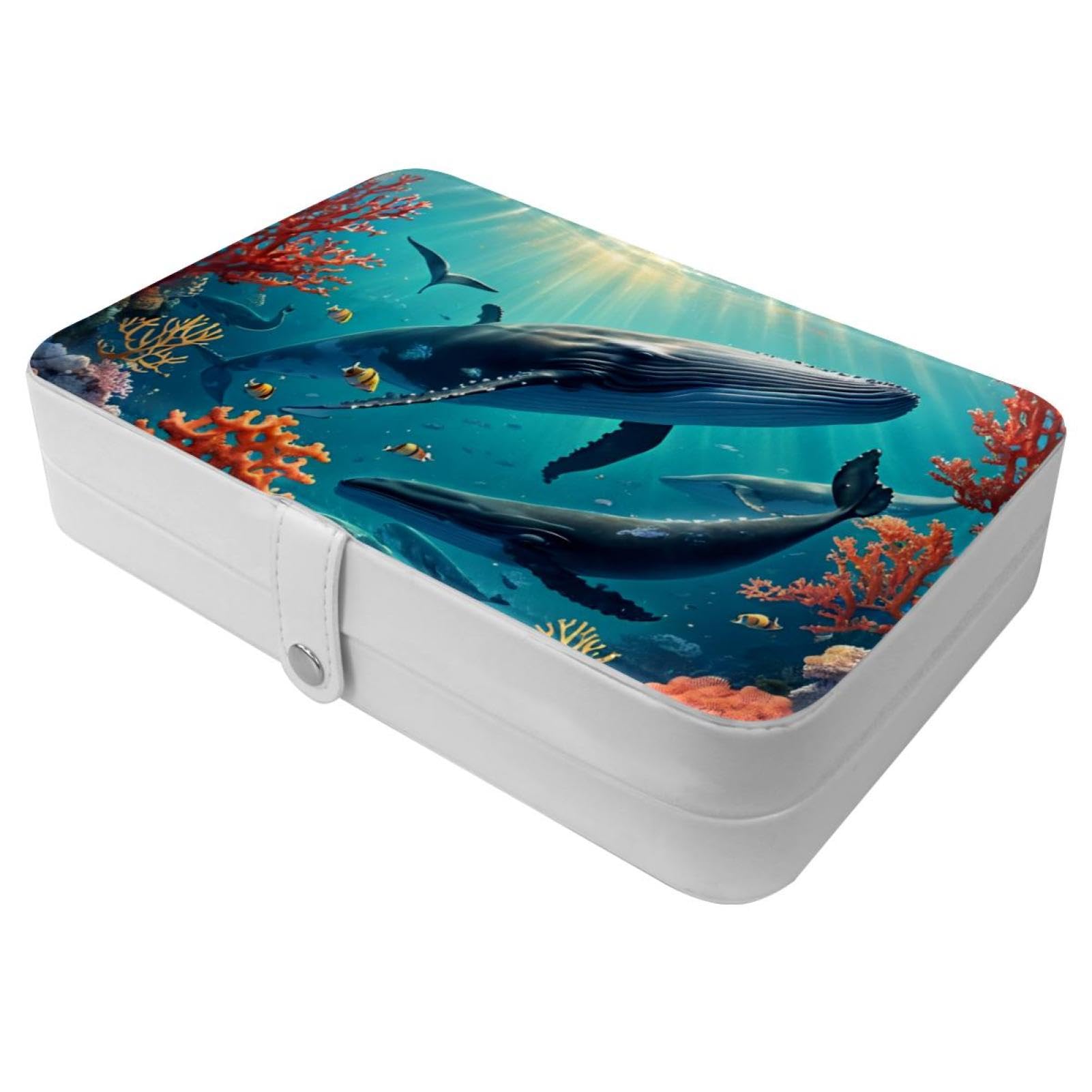Organisateur de bijoux baleine mignon pour week-end | Boîte de voyage en velours