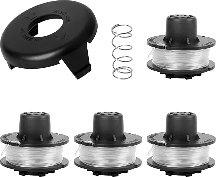 88175 String Trimmer Spool Line 0.065" 30FT Compatible with Toro 51256, 51301, 51302, 51303, 51304, 51305 10" Cordless Trimmers 10"-15" Electric Trimmers 4 Spool + 1 Cap +1 Spring