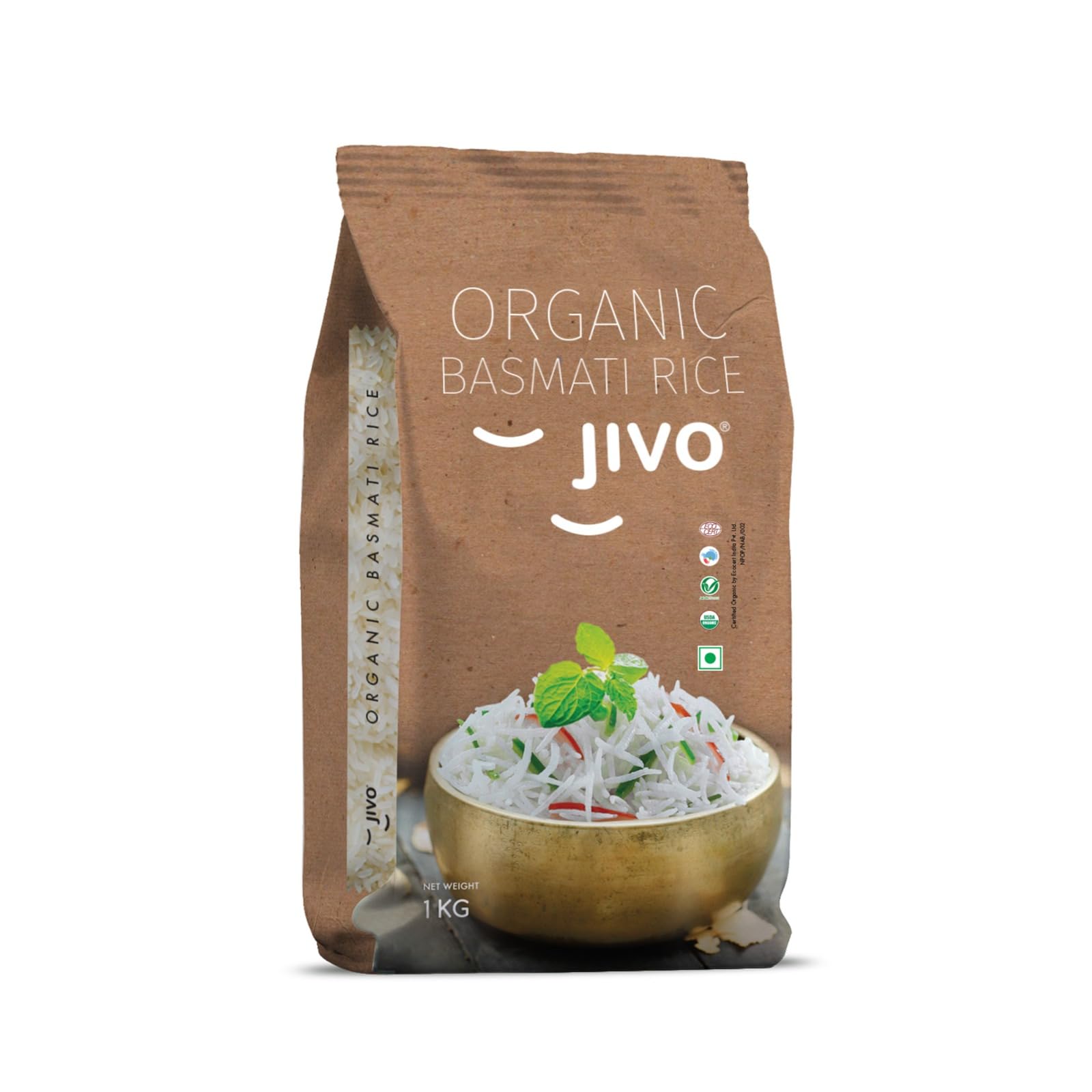 Jivo Organic Long Grain Basmati Rice - 1kg |High in Minerals | Perfect for Pulao, Biryani and Fried Rice | For Everyday Consumption | Jivo Basmati Rice |1 KG Per Packet (Pack of 1) (B09ZLHZ1T7) Amazon Price History, Amazon Price Tracker