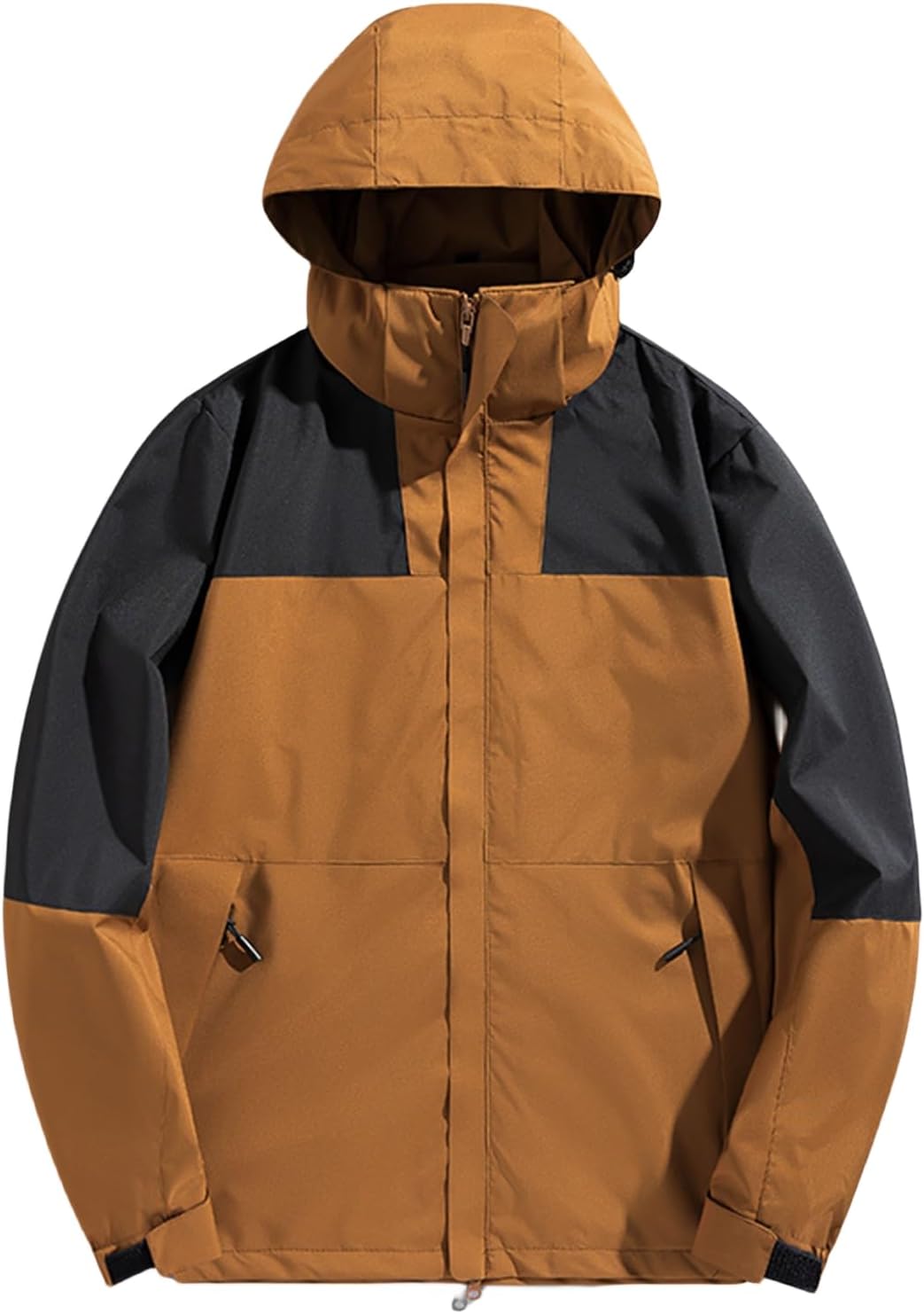 Mens Lightweight Waterproof Rain Jacket Shell Jacket Packable Windbreaker Raincoat with Hood for Hiking Travel Outdoor