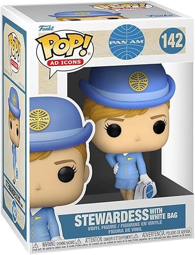 Miniatura 3 de Funko Pop Pop! iconos publicitarios Pan Am - Azafata con bolsa blanca, multicolor, 56816