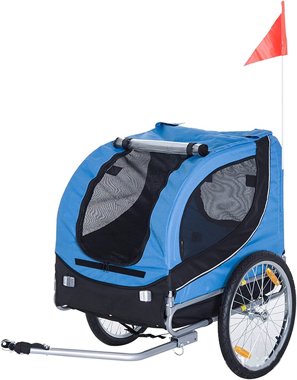 FAXIOAWA Auto portabici, rimorchio da carico per Bicicletta 2 in 1, rimorchio per Cani, deposito Esterno con 2 imbracature di Sicurezza, Trasporto Multifunzionale Robusto