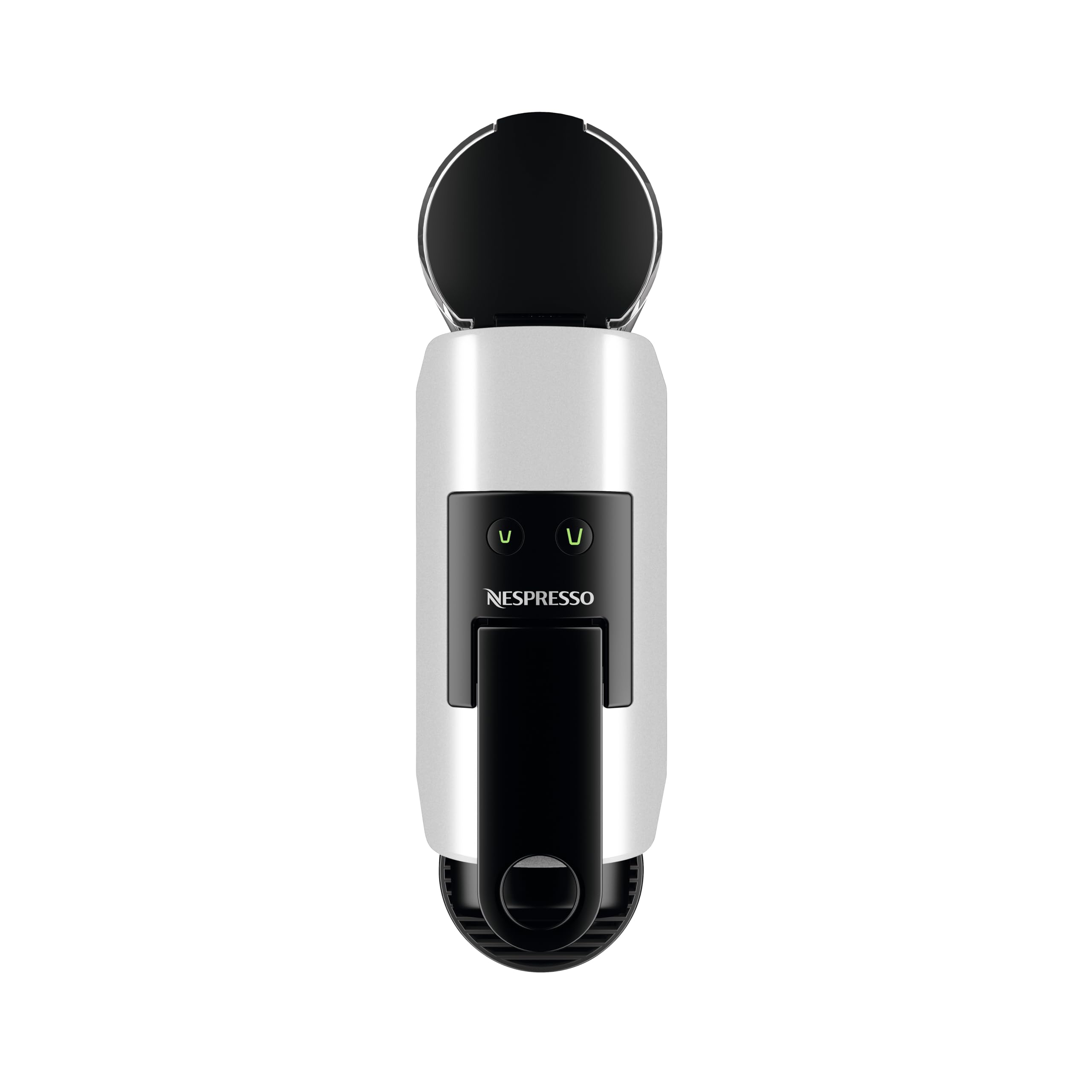 De'Longhi Nespresso Essenza Mini Cafetière à capsules compacte avec pression de 19 bars, préparation automatique et kit de bienvenue, argent (EN85.S)