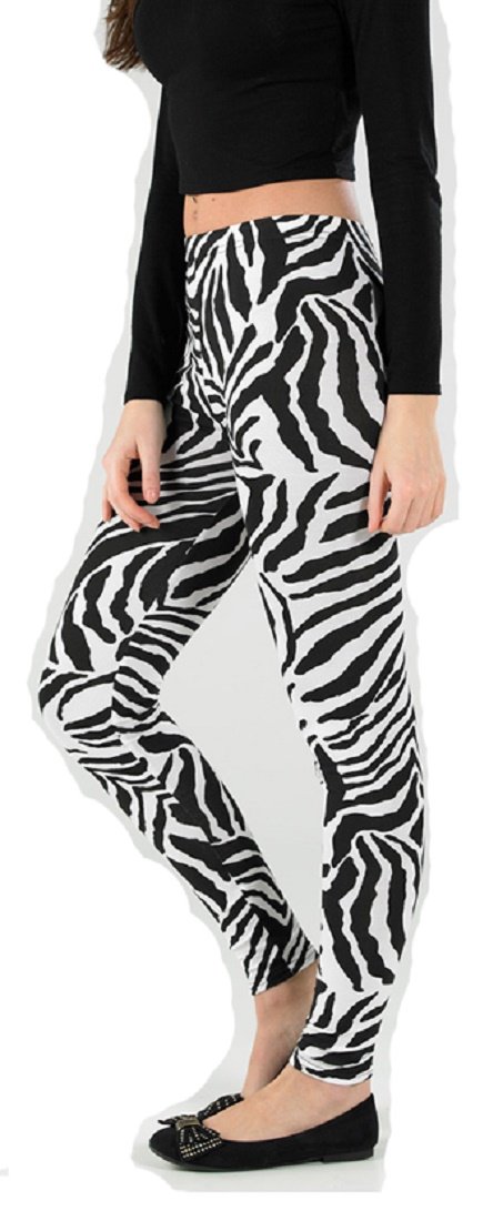 Crazy Girls Girls Zebra Print Crazy Womens Bang Aztec Batman Skull Rose Leopard Print Casual Leggings (Xl-Uk16/18, )