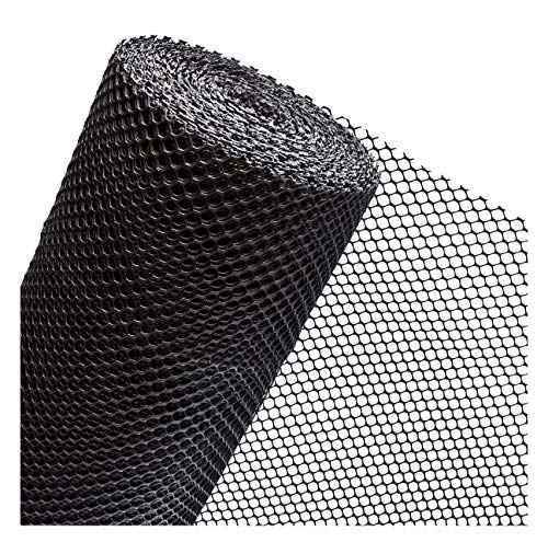 ZGQSW Black Plastic Net Outdoor Fence Chicken Nets Breeding Netting Child Safety Net Balcony Stair Net Cat Net Garden Plant Climbing Net (Color : Mesh0.8mm, Size : 1 * 50m)