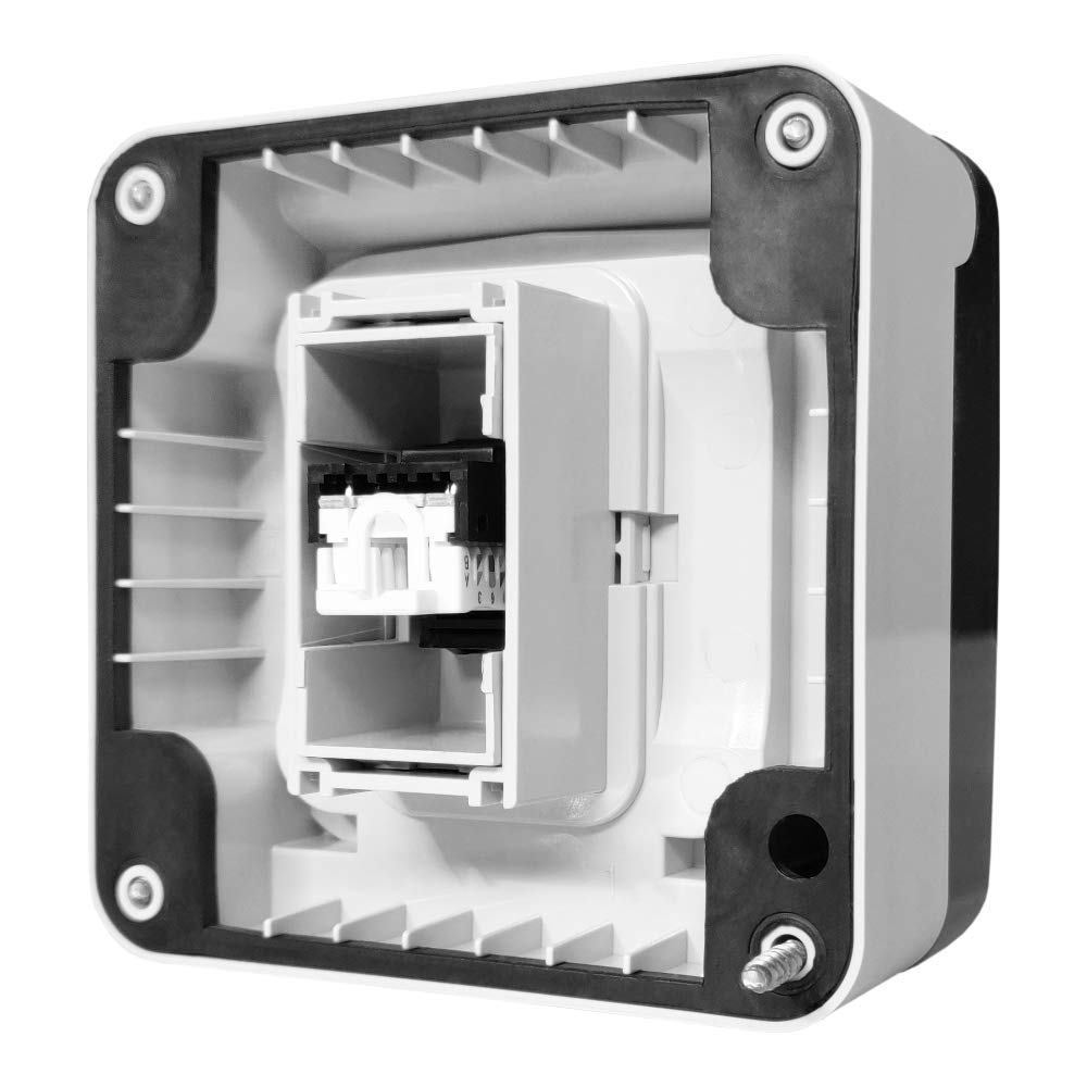 Gniazdko RJ45 w obudowie hermetyczne IP66 LAN gniazdo sieciowe gniazdo danych puszka przyłączeniowa puszka natynkowa SCAME 5192