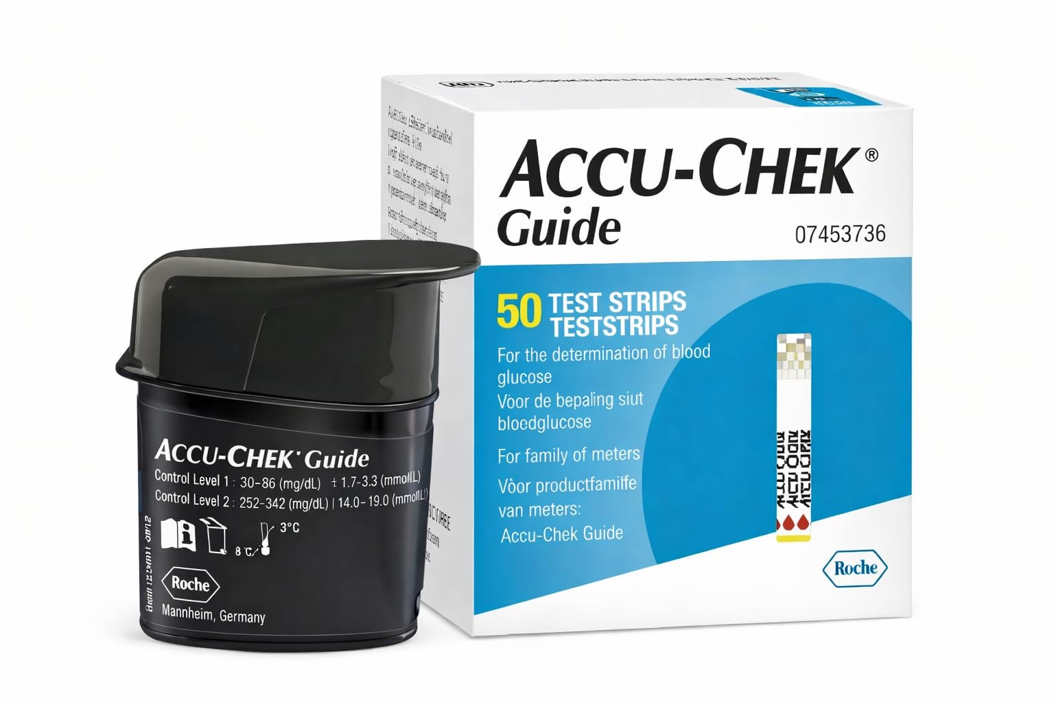 Accu-Chek Guide - Strisce reattive da 25 pezzi, confezione da 2