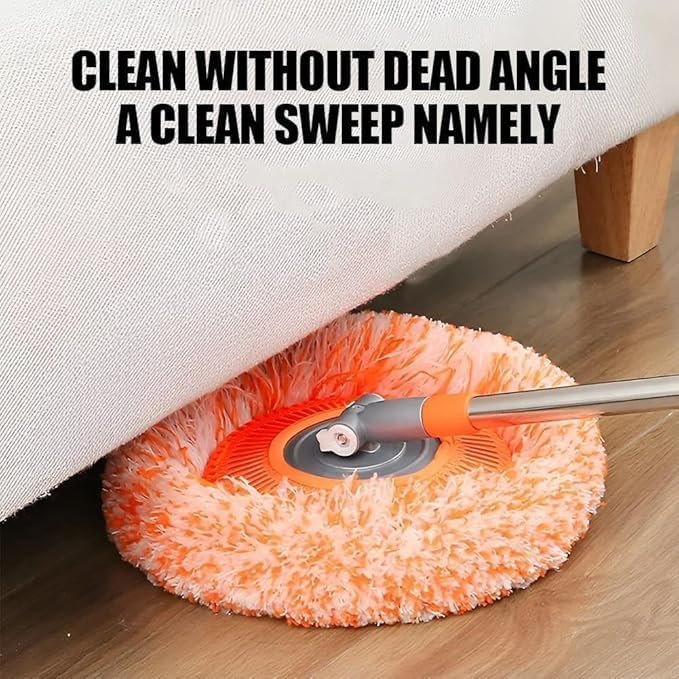 Image of Bathroom Cleaning Brush with Wiper, Long Handle Floor Scrubber Brush with Water Wiper Blade, Heavy Duty Tile & Floor Cleaning Brush, Multipurpose Bathroom Kitchen Floor Cleaner Tool (Sun Flower mop)