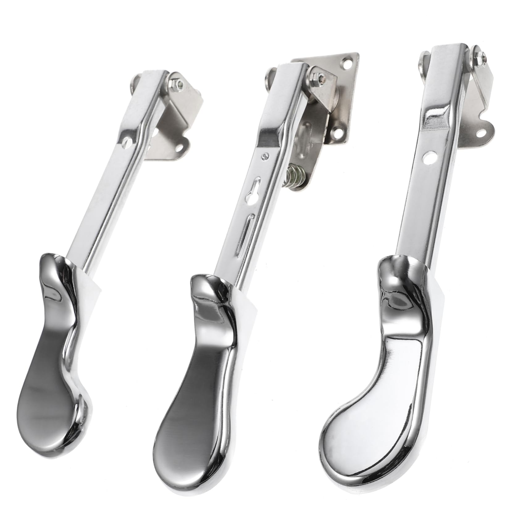 Totority 3pcs Piano Sustain Foot Pedal Replacement Parts Metal Upright Piano Accessories Silver Pedals