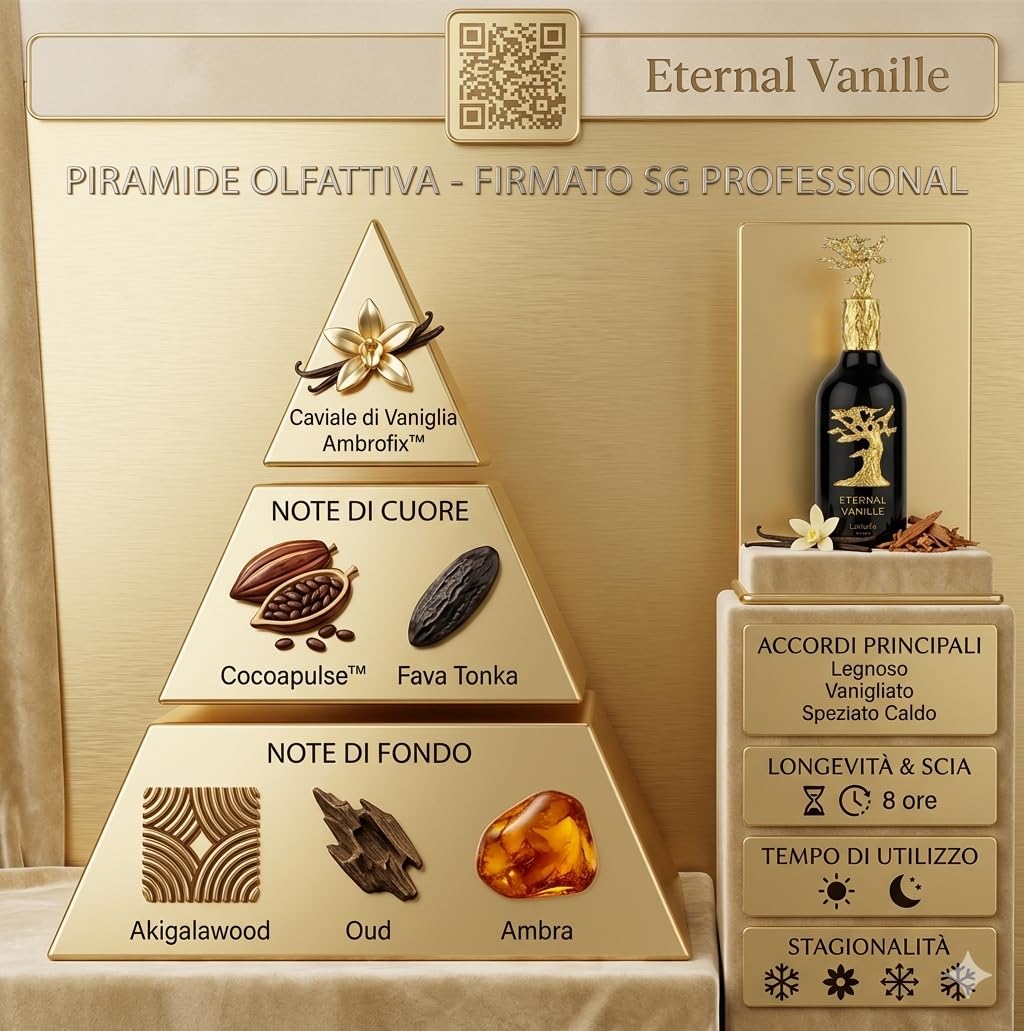La ttafa Pride Eternal Vanille ORIGINALE Eau de Parfum 100 ml - Profumo unisex Gourmand Vaniglia con mora, cacao, cocco e fava tonka