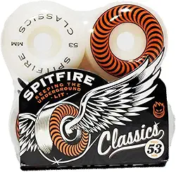 Spitfire Rodas de skate série clássica - Conjunto de 4, 53 mm - Laranja
