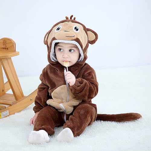 Miniatura 4 de Disfraz de Halloween para bebés y niñas pequeños con dibujos animados de animales, disfraz de franela