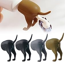 4Pcs pooping dog butt toothpaste topper，pooping toothpaste cap，Fun toothpaste cap, toothpaste dispenser, dog poop toothpaste cap