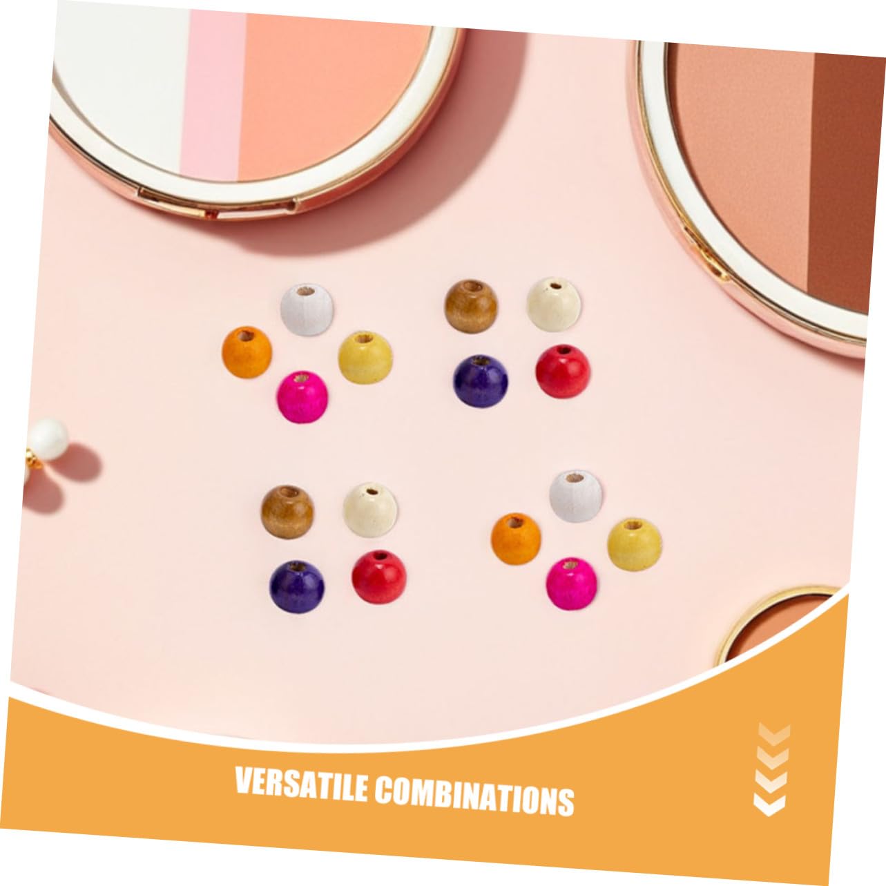 BELLIFFY Cuentas de Madera Naturales Redondas para Bricolaje Joyería y Manualidades Suministros para Hacer Pulseras y Collares Cuentas Espaciadoras Granel Color Aleatorio