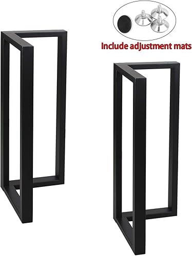 Miniatura 6 de MBQQ Patas para muebles de 35 pulgadas de altura y 17.7 pulgadas de ancho, patas de mesa rústicas de ángulo recto, patas de escritorio de metal