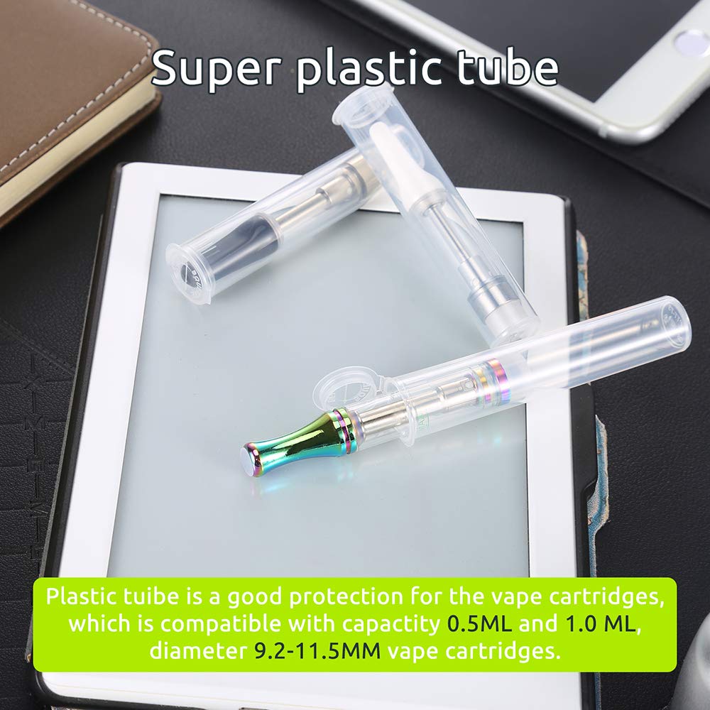 SKMZ Plastic Clear PVC Pipe 0.5ML 1ML Tank Empty Cartridges Tube Packaging with Child Protection