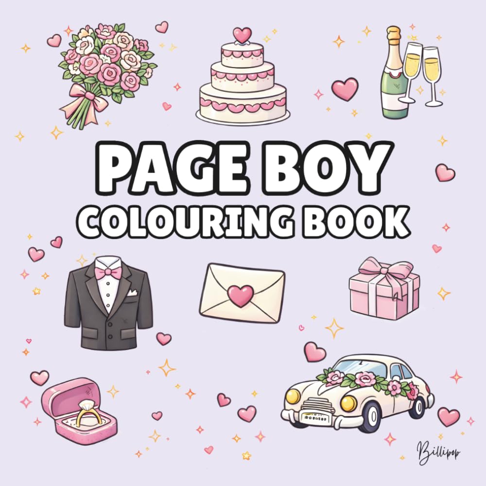 Page Boy Colouring Book: Bold and Easy Wedding Colouring Pages for Children - Cover Colour: Lilac: A Fun, Bold and Easy Wedding Activity Book and Page Boy Gift (Wedding Colouring Books – Bold & Easy)
