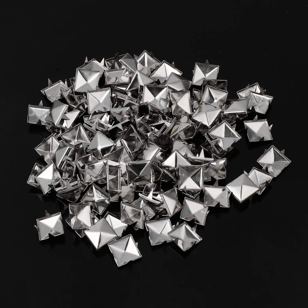 KAHDGSS 100pcs Square Rivet Metal Studs Spikes Punk Shoes Belt Clothing Decor
