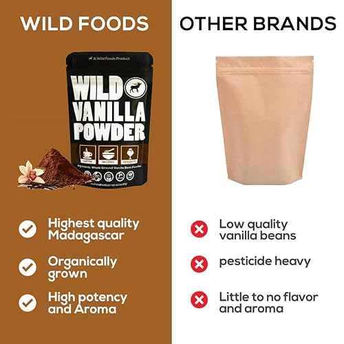 Miniatura 3 de Wild Vanilla Bean Powder - Vainilla pura natural de Madagascar - Para hornear cocinar café saborizante y batidos - Sin gluten sin endulzar