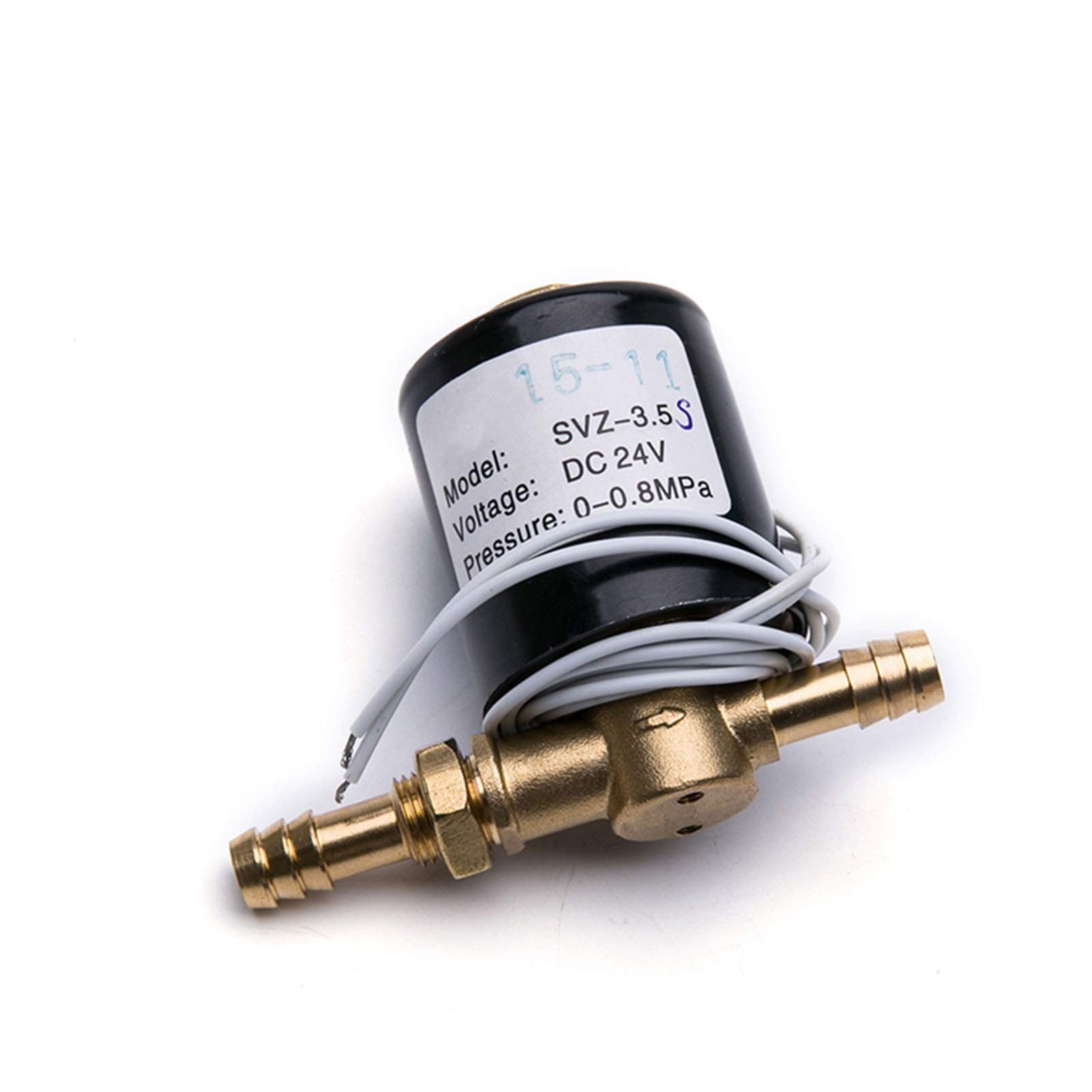 Magnetventile SVZ-3.5S Messing 6 mm 8 mm Anschluss 2-Wege-Schweißmaschinen Magnetventil DC24 V AC36 V AC220 V 0-0,8 MPa Schnalle SVZ-3,5 (Größe: AC 36 V)