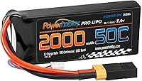 Vista 6 de Powerhobby 2s 7.4v 2000mah 50c Lipo Batería w XT60 Plug + Adaptador (2) Compatible con: Traxxas 1/16 E-Revo Slash Rally Summit