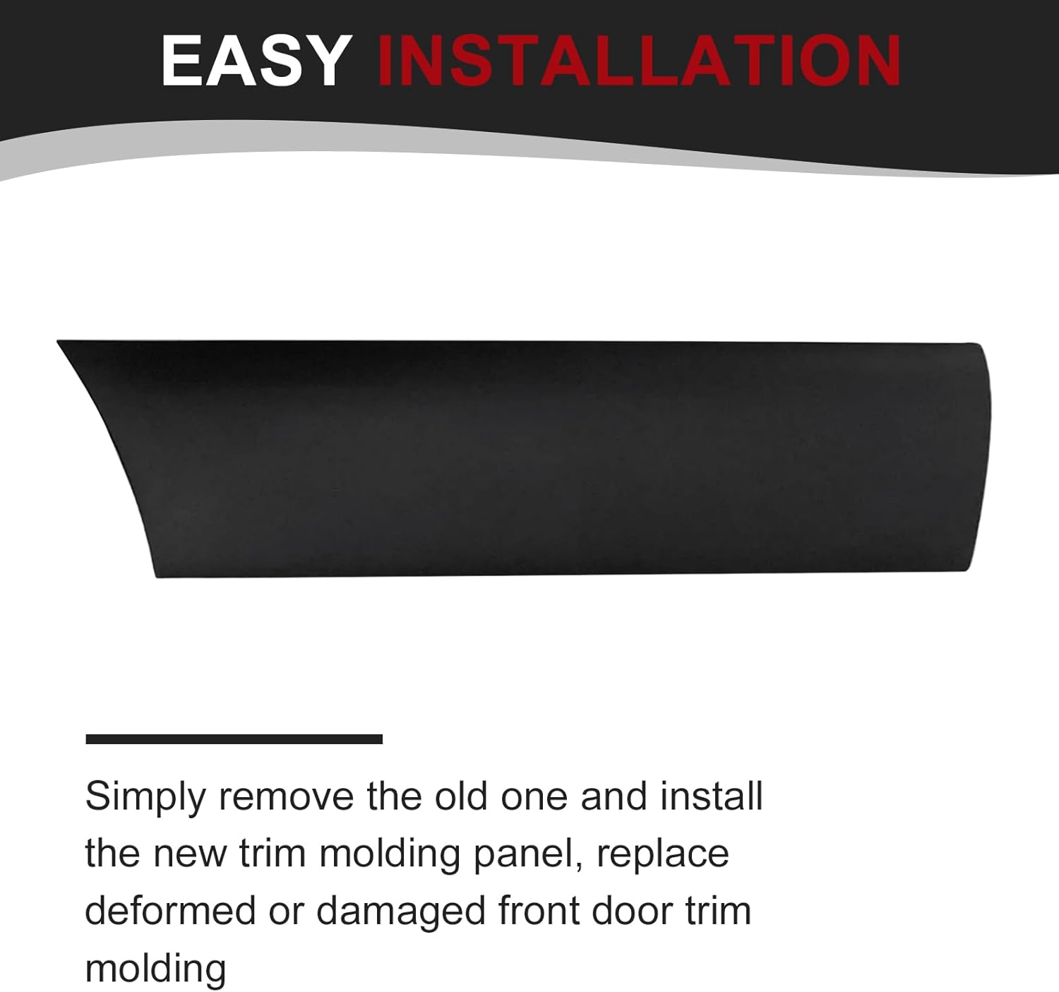 Front Door Trim Molding Black Plastic Door Panel Cover Fits for Mercedes Benz Sprinter 1500 2500 3500 3500XD 2019 2020 2021 2022 2023 2024 (Left Side)