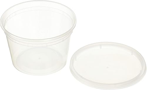 Miniatura 2 de Contenedores de almacenamiento de alimentos Deli con tapas, de 16 onzas, Transparente
