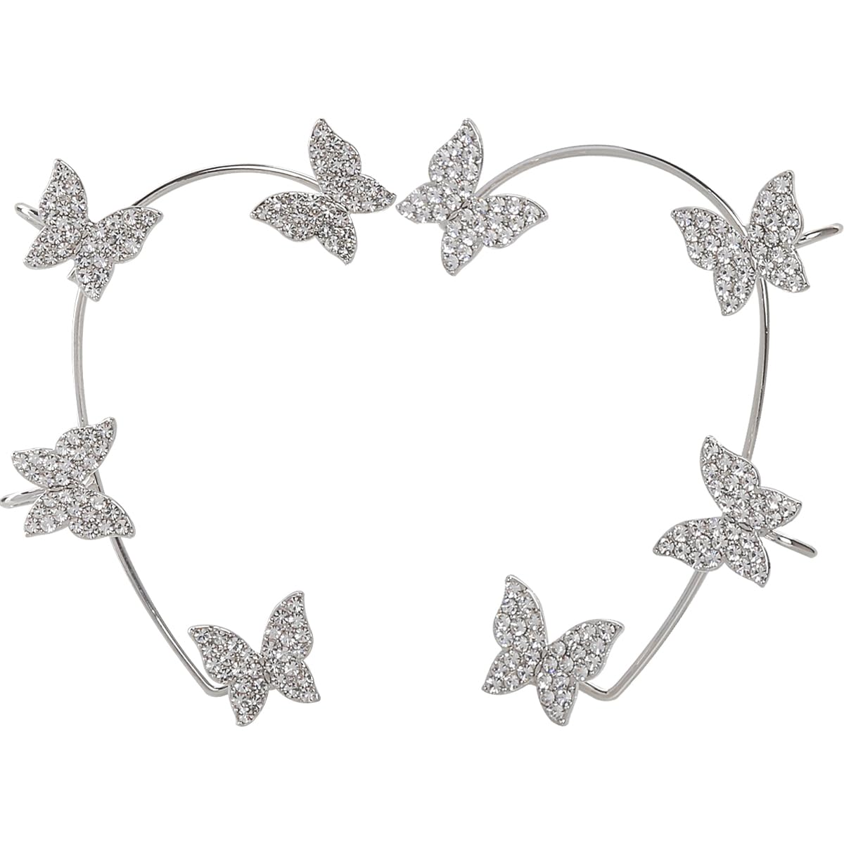 Cheap New Angel Wing Ear Clip Butterfly Ear Cuff Long Tassel Earrings Without Piercing Earring...