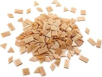 Vista 32 de Lanyani Azulejos de mosaico de vidrio multicolor - formas mixtas, 200 piezas, blanco regular