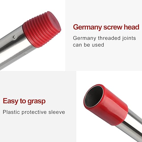 Miniatura 12 de Mango de repuesto de trapeador giratorio de 4 secciones, mango de trapeador compatible con mopa giratoria Ocedar, 2.5 a 5 pies, fácil limpieza