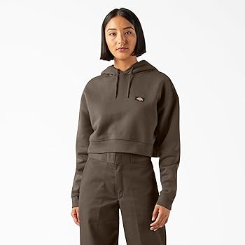 Amazon.com: Dickies Women's Oakport Cropped Hoodie Brown