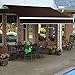 Awntech 20-Feet Galveston Semi-Cassette Left Motor with Remote Retractable Awning, 120-Inch Projection, Brown
