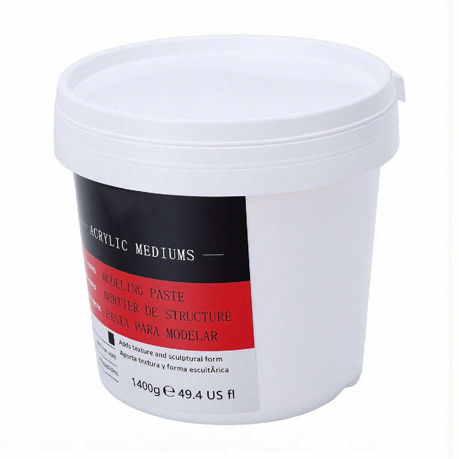 EMUKOEP Pasta da Modellare Texture Paste Texture Gel 1400g Asciugatura Rapida Multiuso Scultura a Prova di Crepe con Consistenza Cremosa Plasticità per Tele Artistiche Testurizzat