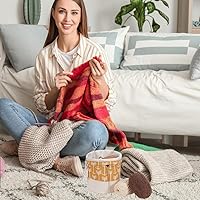 Vista 9 de TOGETRUE Bolsa de Hilo, Bolsa Pequeña para Tejer y Ganchillo, Organizador de Bolsas de Almacenamiento de Hilo Portátiles para Proyectos