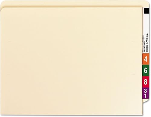 Miniatura 4 de Smead Carpeta de bolsillo con pestaña final con cierre, pestaña de corte recto, 1 bolsillo, tamaño carta, manila, 50 por caja (34100), paquete de 1