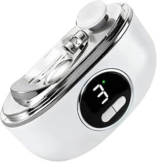 Electric Nail Clipper - Quiet LED Trimmer, Fingernail Grooming Tool for Friends, Students, Adults, Men, Women, Reliable Nail Care Accessory with Safe Design, Home Use for Indoor Grooming